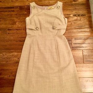 Alex Marie Tan Career Dress-Sz 6-Button Detail
